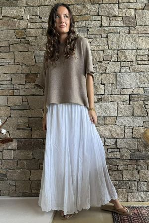 Songbird Bandeau Skirt Dress White 